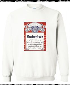 Budweiser Distressed Label Sweatshirt