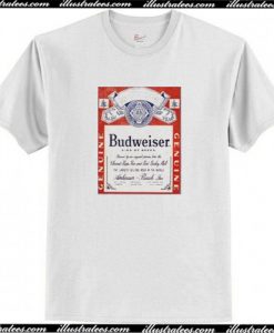 Budweiser Distressed Label T Shirt