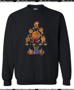 Premium Basketball Christmas Tree Sweatshirt
