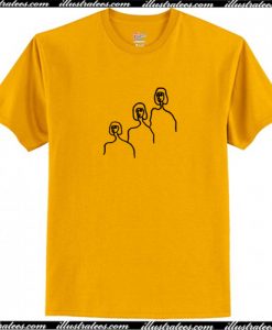 Three Faces Print T-Shirt