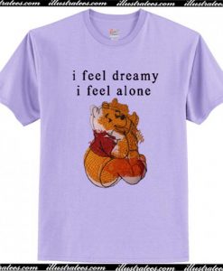 I feel Dreamy I Feel Alone The Pooh Light Purple T-Shirt