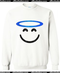 Angel smiling emoji funny halloween costume Sweatshirt