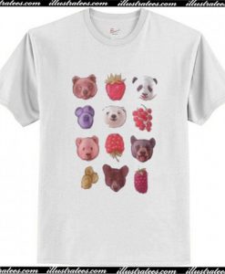 Bear And Fruits Cute T Shirt