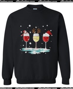 Drink wine christmas Sweatshirt