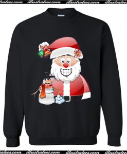 Father Christmas With Snowman Sweatshirt