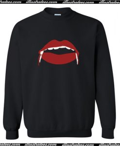 Halloween Red Lips Vampire Kiss Sweatshirt