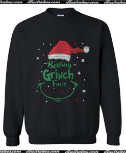 Merry Christmas Resting Grinch Face Sweatshirt