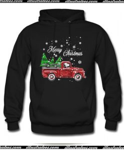 Merry Christmas Snoopy Driving Christmas Tree Hoodie