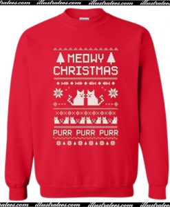 Merry Christmas Sweatshirt Red