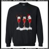 Merry Christmas with reindeer wine and hats Sweatshirt