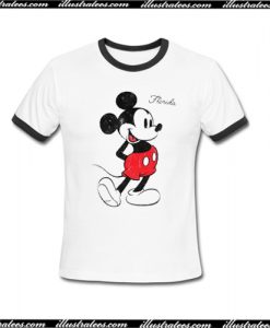 Mickey Mouse On Florida Ringer T-Shirt