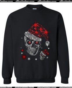 Official Skull Rhinestone Christmas Sweatshirt