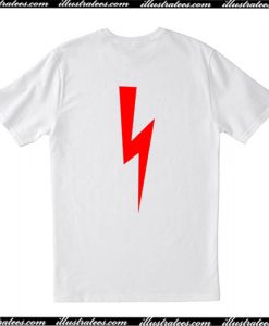 Red Lighting Bolt T Shirt back