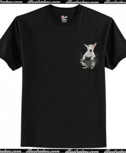 Bull Terrier inside black Tiny Pocket T Shirt