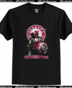 Captain Deadpool Spiderman Alabama Crimson T Shirt