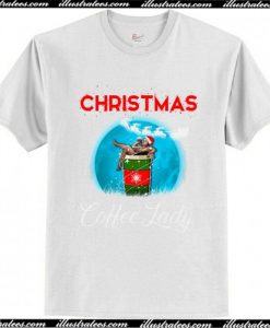 Christmas Coffee Lady T Shirt