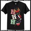 Christmas Ho Ho Ho Santa Reindeer and Mickey T Shirt