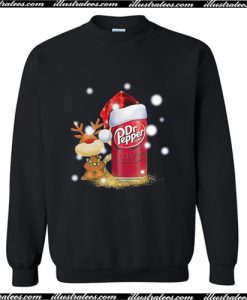 Christmas Reindeer and Dr Pepper Santa Sweatshirt