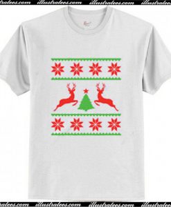 Deer Christmas White T Shirt