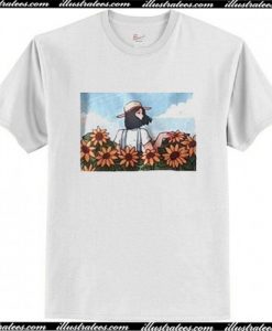 Girl with sunFlower T-Shirt