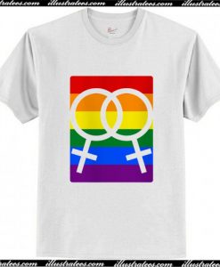 Lesbian Pride Rainbow T Shirt