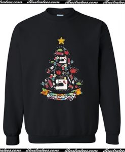 Merry and Bright Christmas tree Sweatshirt