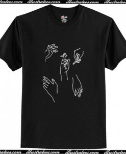 Pattern Sketch Of Hands T-Shirt