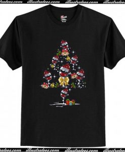 WINE GLASS RED SANTA HAT DIAMOND GLITTER CHRISTMAS T Shirt