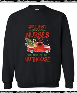 A bunch of a Nurses this side of the Nuthouse Christmas Sweatshirt