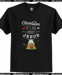 Awesome Snoopy and Charlie Brown Christmas It's all about Jesus T Shirt