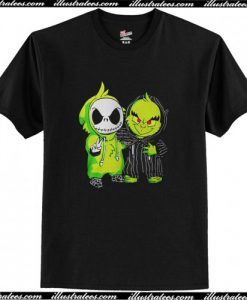 Baby Jack Skellington and Grinch T Shirt