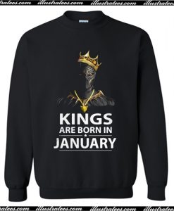 Black Panther kings are born in January Sweatshirt