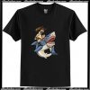 Cowboy pug riding shark T Shirt