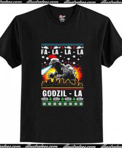 Fa la la la Godzil-la ugly Christmas T Shirt