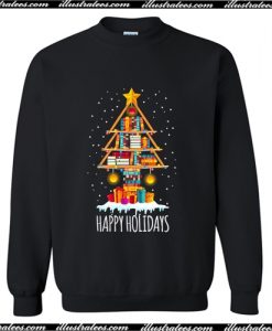 Librarian - Christmas Tree - Happy Holidays Sweatshirt