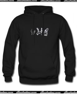 Line Deer Christmas Hoodie