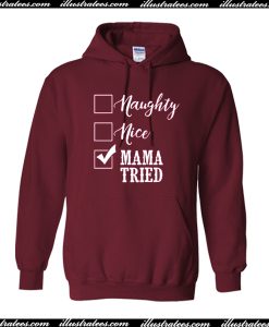 Naughty nice mama tried Hoodie