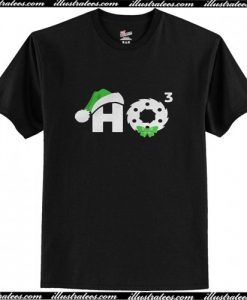 Santa Ho Ho 3 Cubed Funny Christmas T Shirt