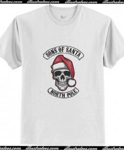 Santa skull sons of Santa north pole T Shirt