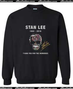 Stan Lee thank you for the memories Sweatshirt