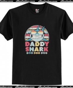 Sunset Daddy Shark Doo Doo Doo T-Shirt