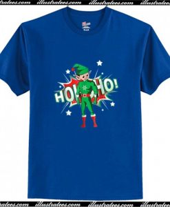 Superhero Elf HO HO HO T Shirt