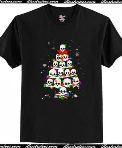 The Twinkle Of Skull Christmas Tree T Shirt