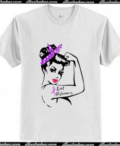 Strongwoman bandana cancer ribbon end Alzheimer’s T-Shirt Ap