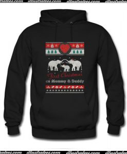 First Christmas As Mommy And Daddy Hoodie Ap