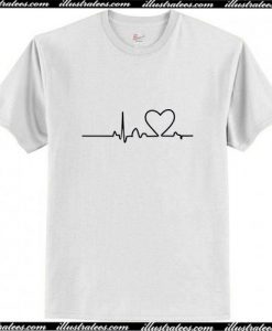 Heartbeat Love Printed T-Shirt Ap