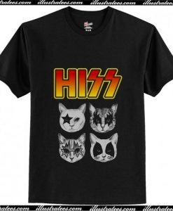 Hiss Kiss Cats Kittens Rock T-Shirt Ap