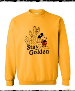 Stay Golden Mickey Mouse Gold Yellow Sweatshirt Ap