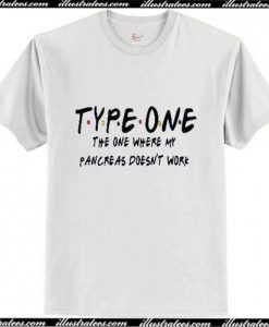 Type One Diabetes 'Friends T-Shirt Ap