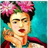 2019 Home Decor Eco Friendly Personalized Fashion Frida Kahlo Waterproof Mildew Resistant Polyester Fabric Bath Shower Curtain AI